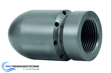 Granat-RR-Düsen ST-49 / Außendurchmesser 48mm / 1" Innengewinde / 30° Strahlwinkel / ​8 Bohrungen hinten / 1 Bohrung vorn